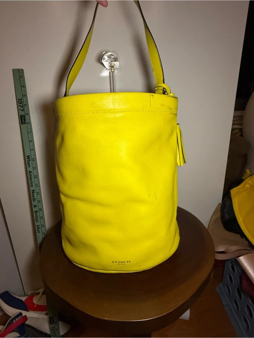 Coach Legacy Archival Bucket Bag | Rare Chartreuse Yellow Glove-Tanned Leather